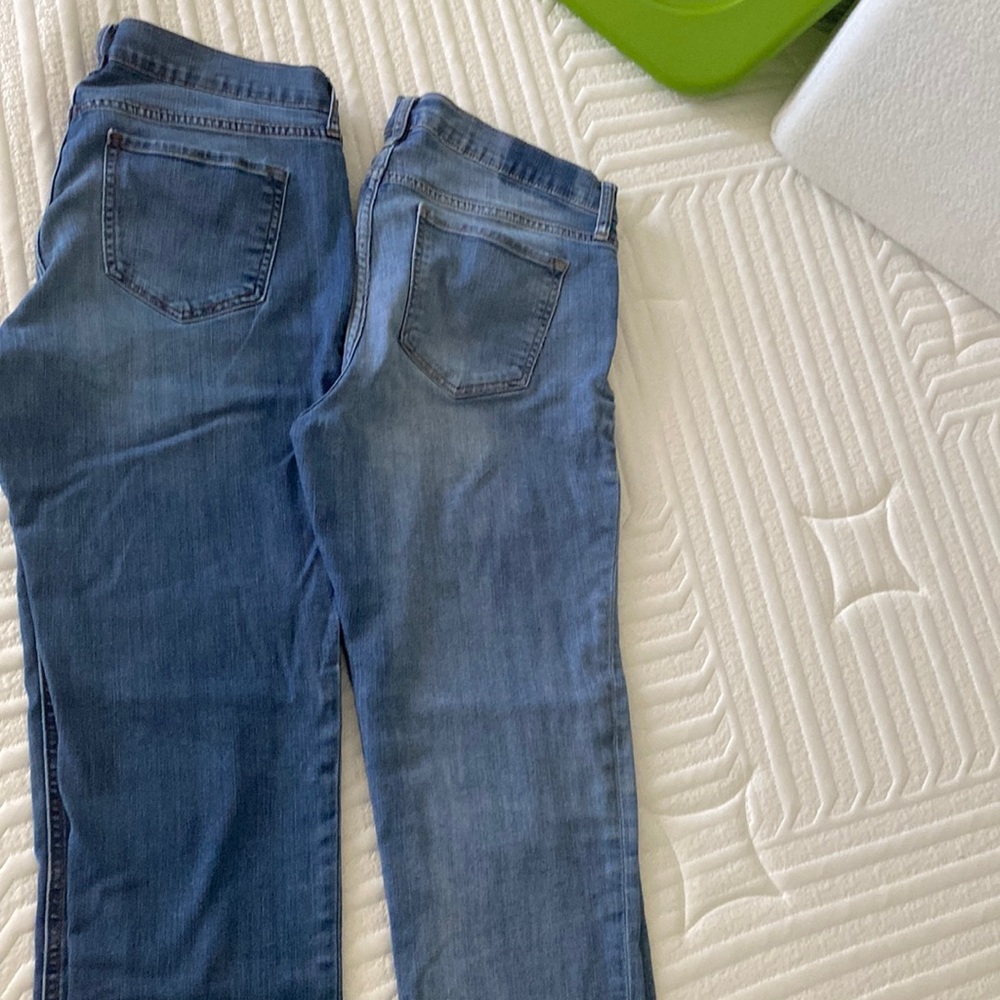2 pairs of Old Navy Boyfriend Straight jeans.